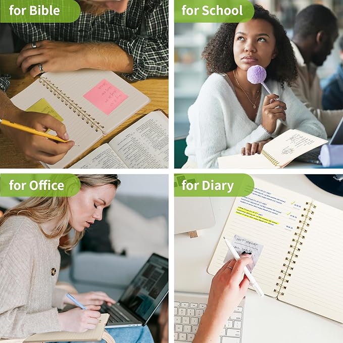 Spiral Notebook-5.75" x 8.125" College Ruled Journal with Inner Pockets and 160 Pages,PU Leather Cover Business Journal, Twin-Wire Binding Notebook Perfect for Office & Home School Supplies-DeskLoop Office