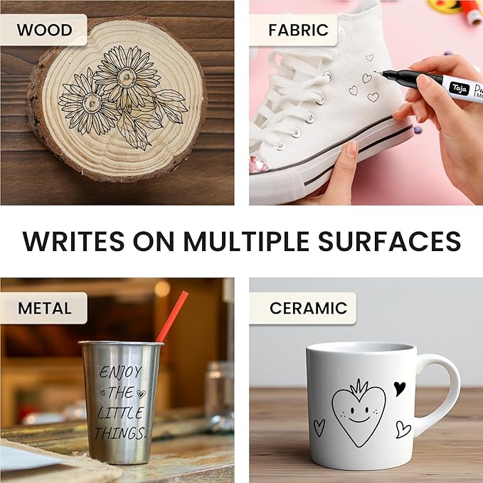 Permanent Markers Ultra Fine Tip, 96 Pack Black Quick-Drying and Fade-Resistant Permanent Markers Bulk Set for Writing and Drawing on Wood, Plastic, Metal, Glass, Ideal for Office School Supplies-DeskLoop Office