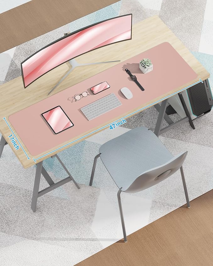 Leather Desk pad Protector, Large Desk mat, Mouse pad, Non-Slip Desk pad - Image 7
