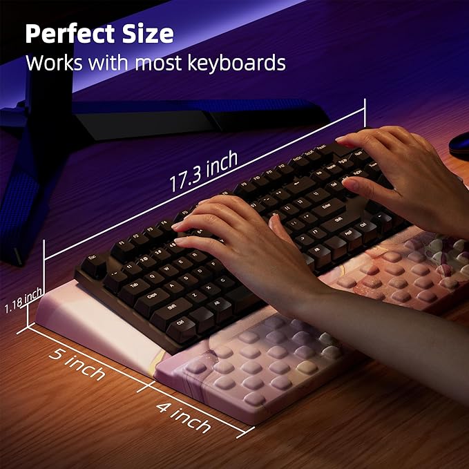Ospelelf Keyboard Wrist Rest, Comfortable Ergonomic Keyboard Stand Riser Holder for Office Home-DeskLoop Office