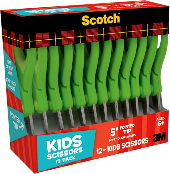 Scotch 5" Soft Touch Pointed Tip Kids Scissors, All-Purpose Scissors - Image 7