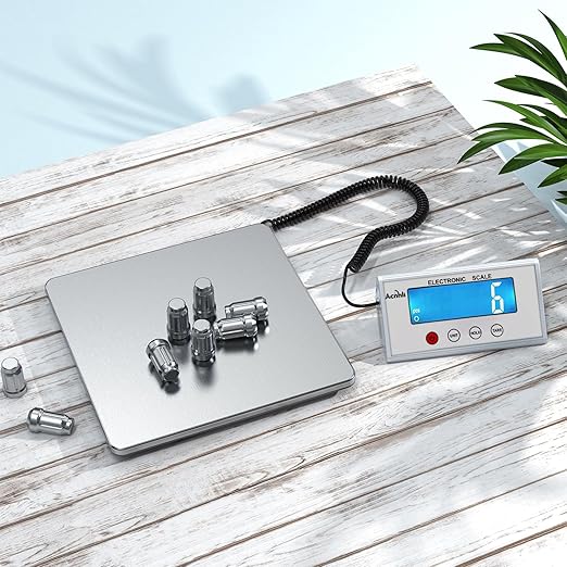 Digital Shipping Scales 440 pounds, Stainless Steel Heavy Duty Postal Scale for Warehouses, Homes, Offices, and Courier Companies, Including Product Manuals and adapters-DeskLoop Office