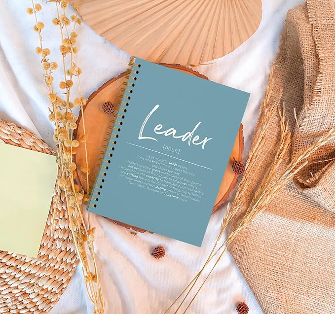 OXW Blue Meeting Notebooks for Work, Leadership Gifts Office Work Notebook Journal for Writing Note Taking, Thank You Gifts for Women Men Leader Mentor Boss Manager Principal, 5.5"x8.3"