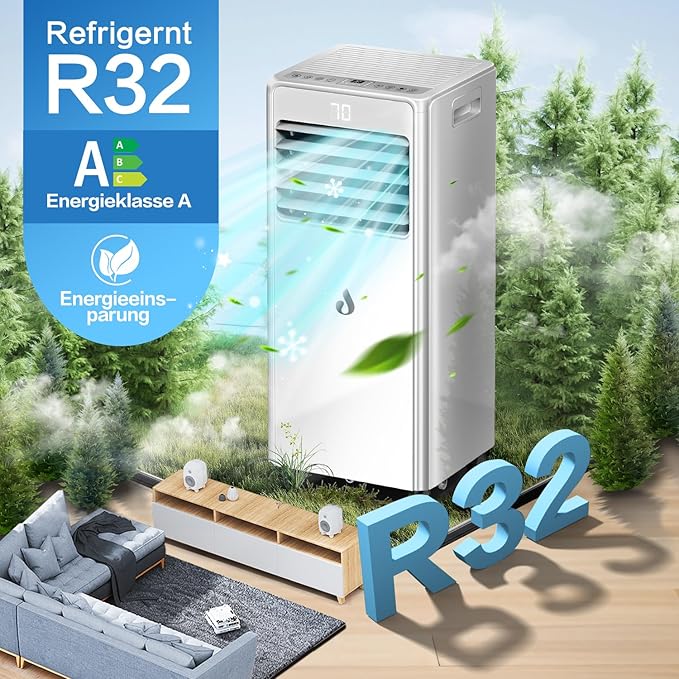 10,000 BTU Portable Air Conditioners for Rooms Up to 450 Sq.Ft,4-in-1 Cooling & Dehumidifier Air Conditioning Unit with Remote,Smart AC Unit with Installation Kit for Home/Office-DeskLoop Office