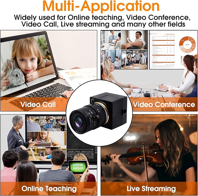 SVPRO 1080P HD Webcam with Zoom Lens 2.8-12mm Manual Focus Camera 30fps/60fps/100pfs High Definition USB Camera UVC Free Drive for PC & Laptop-DeskLoop Office
