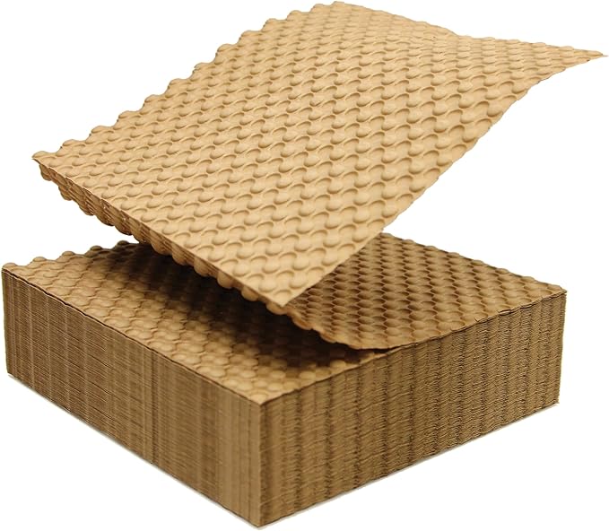 Elementree Paper Bubble Wrap Sheets for Packing, Moving, & Shipping - 12" x 12" x 250' - Eco-Friendly Kraft Bubble Paper - Recyclable Cushioning Wrap - Made in the USA (01913)-DeskLoop Office