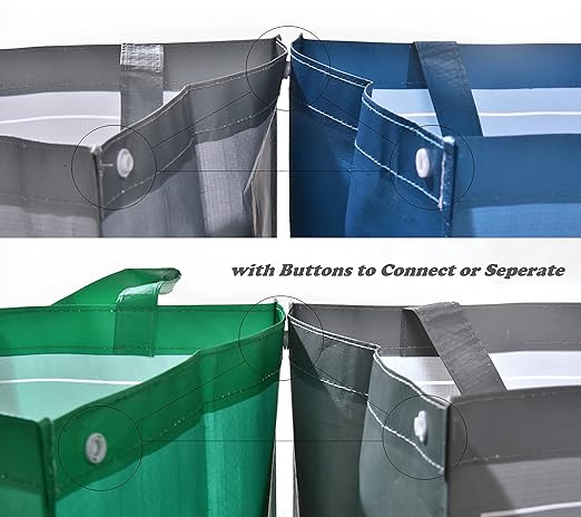 YOUNG DA Reusable Recycle Bags, 3-Piece Separate Recycling Bin Set for Home, Kitchen, and Office - Waterproof Recyclable Waste Sorting Organizer-DeskLoop Office