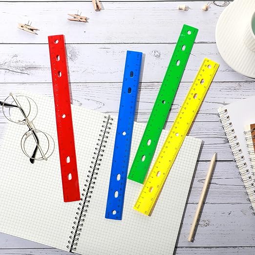 TaoBary 60 Pcs 12 Inch Plastic Ruler Bulk Plastic Ruler for Classroom Straight Rulers for Students Ruler with Inches and Centimeters for Students School Supplies-DeskLoop Office
