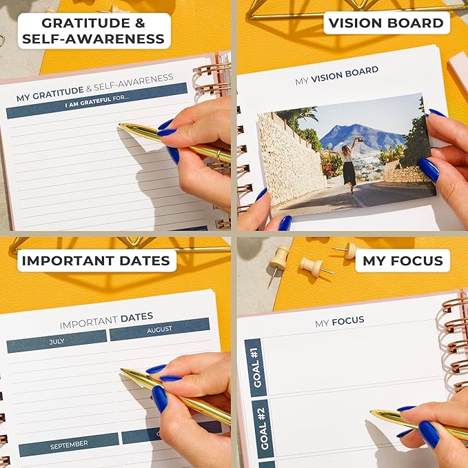 Clever Fox Planner 2nd Edition Spiral – Colorful Weekly & Monthly Goal Planner, Time Management & Productivity Organizer, Undated (Rose Gold)-DeskLoop Office