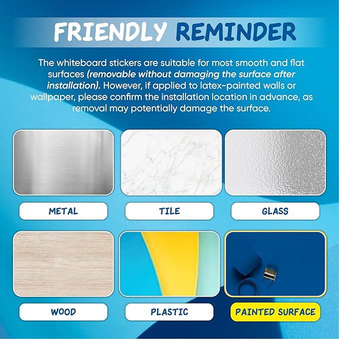 YOUNGJQ Magnetic Whiteboard Contact Paper 72" x 48", Self-Adhesive Magnetic Dry Erase White Board Sticker for Wall, Peel and Stick Wallpaper, Easy to Write and Clean for Home Playroom Office-DeskLoop Office