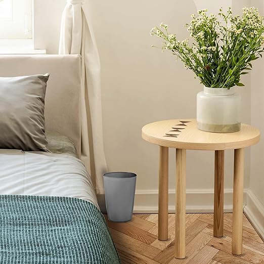 HOLDN’ STORAGE Small Trash Can - 1.58 Gallon Open Top Waste Bin, Compact Waste Can Perfect for Bathroom, Kitchen, Office, Dorm - Durable Garbage Can - Grey-DeskLoop Office