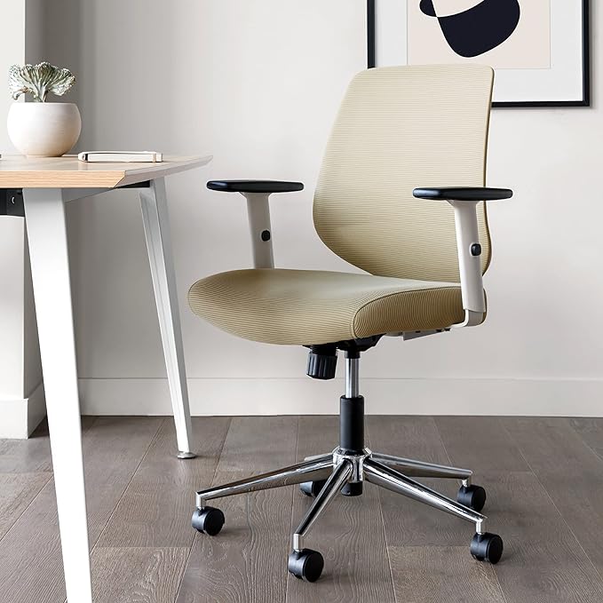 Branch Daily Chair - Computer Office Chair with Swivel, Lumbar Rest, and Adjustable Armrests - Sustainable, Stylish Mesh, & Adjustable Armrests - Comfortable Seating for Improved Posture - Green-DeskLoop Office