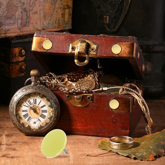 uxcell 150Pcs Upholstery Tacks, 11mmx10mm Flat Head Thumb Tack Decorative Furniture Nails Push Pins for Furniture Sofa Headboards, Light Yellow-DeskLoop Office