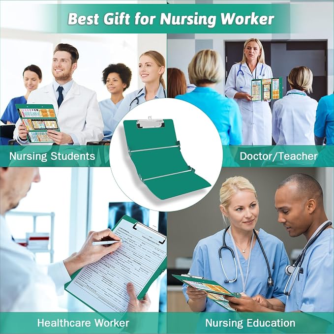 Nursing Clipboard Foldable Clipboard Medical: Edition Cheat Sheets Aluminum 3 - Image 7