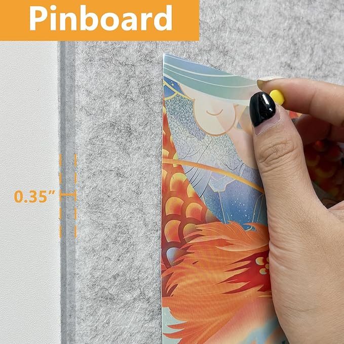 Large Cork Board for Wall with Pins, 36" x 24" Bulletin Board Self-Adhesive Pin Board | Customized 6 Packs Felt Tiles for Office Home Wall Decor-DeskLoop Office