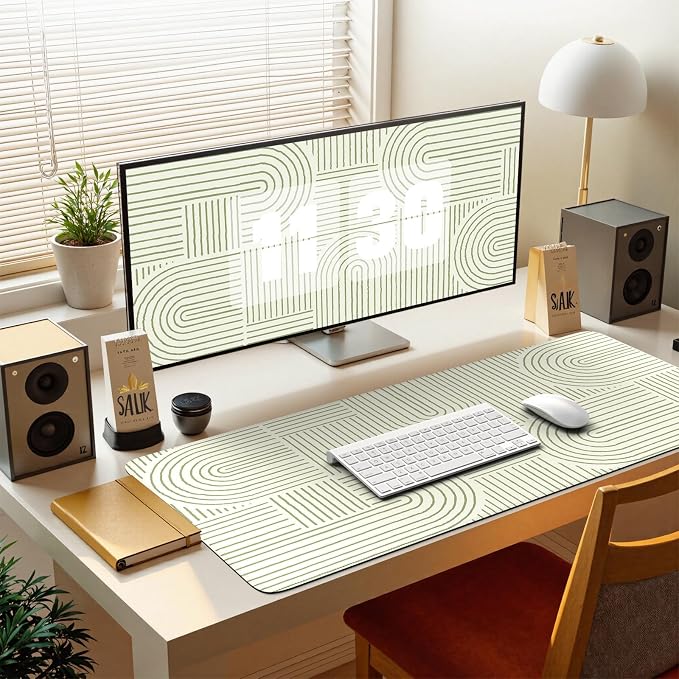 iCasso Green Desk Matt for Desktop, Cute Desk Pad Mat, Large Mouse Pad - Image 7