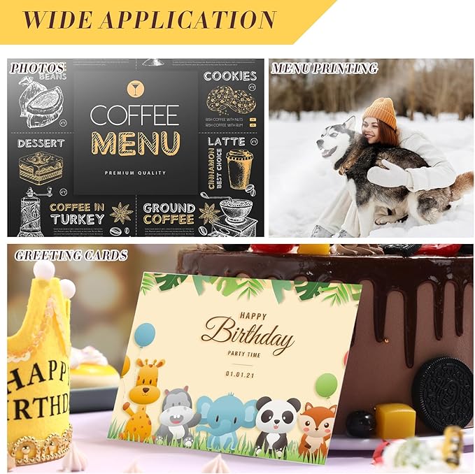 Fainne 600 Sheets Photo Paper 8.5 x 11 in Glossy Double Sided 54lbs 9.5mil 200gsm Photo Paper Glossy Card Stock for Inkjet Printing Printer Making Pictures Calendar Greeting Card Printing-DeskLoop Office