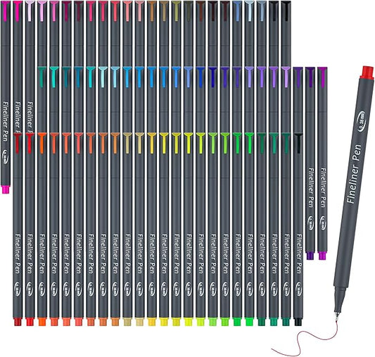Vanstek 72 Colors Journal Planner Colored Pens, Fineliner Pens for Journaling, Writing Coloring Drawing, Note Taking, Calendar, Planner, Art Office School Gift Supplies-DeskLoop Office