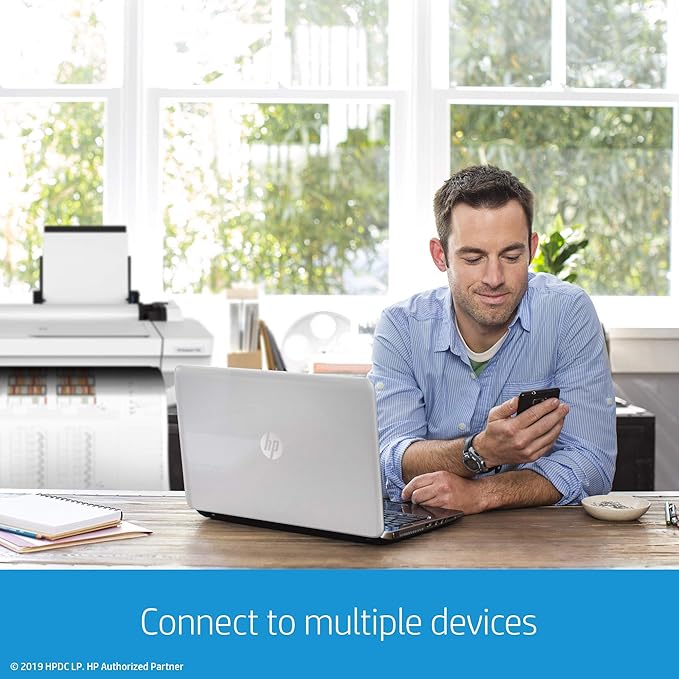 HP DesignJet Studio Large Format 24-inch Wireless Plotter Printer, Includes 3-Year Onsite Warranty Support (5HB12H)-DeskLoop Office