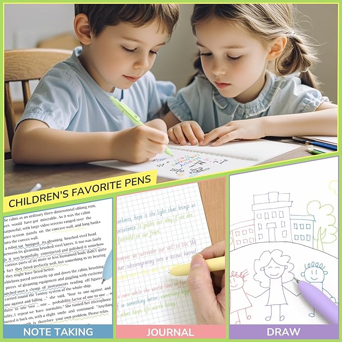 Colored Pens, 6 Pcs Colorful Pens Fine Point Smooth Writing Pen, 0.5mm Colored Ink Gel Pen for Journaling Note Taking Planner, School Supplies Gifts for Nurse Teacher (6 Pcs Gold Vibrant)-DeskLoop Office