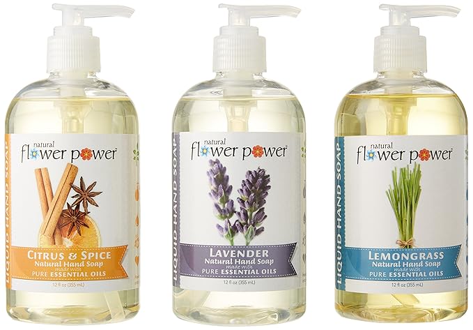 Liquid Hand Soap – Plant-Derived and Bio-Based Formula – Sulfate-Free, pH-Balanced, Vegan – Variety Pack: Lavender + Lemongrass + Peppermint & Lemon – 3 x 12 oz-DeskLoop Office