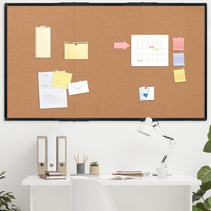 Extra Large Cork Bulletin Board 96" X 48", Foldable Notice Pin Board - Image 8