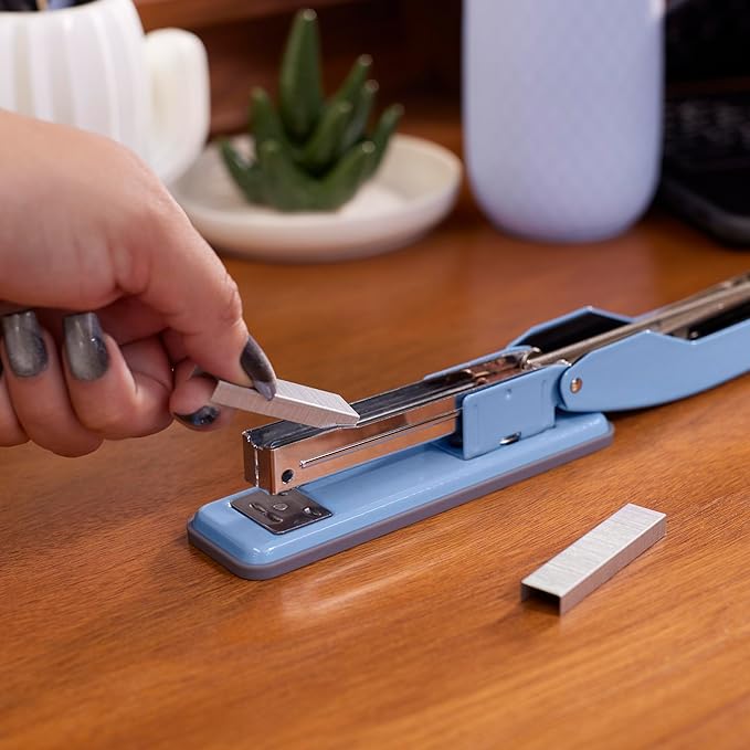 Swingline Stapler, Cub Compact Desktop Stapler, 20 Sheet Capacity, Metal, Electric Blue (S701069)-DeskLoop Office