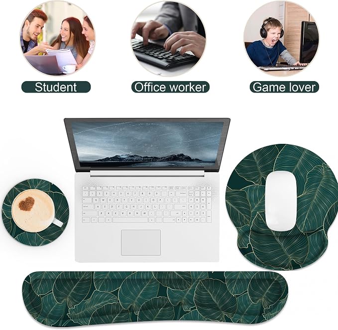 Ergonomic Mouse Pad with Wrist Rest and Keyboard Wrist Rest, Mousepad and Wrist - Image 8