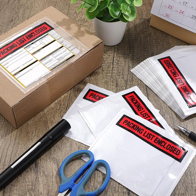 Teling 1000 Pcs Packing Slip Envelope Pouches Clear Self Adhesive Shipping - Image 6