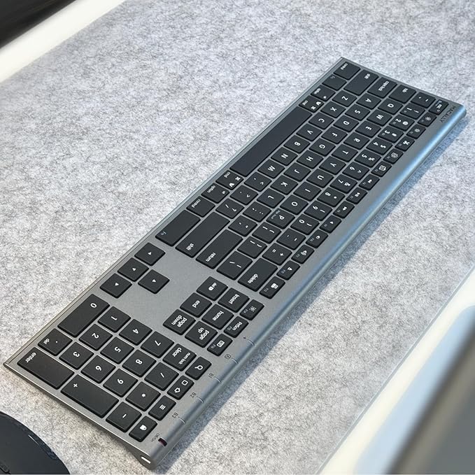 Macally Wireless Bluetooth Keyboard for Mac - Compatible Apple Keyboard or MacBook Pro/Air, iMac - Multi-Device, Up to 3 Devices with 110 Keys, 20 Shortcuts, Numeric Keypad, and Rechargeable-DeskLoop Office