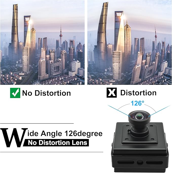 ELP Global Shutter USB Camera - Wide Angle Webcam for Computer & Laser Engraver - 1080P, 90fps, 120 Low Distortion Lens-DeskLoop Office