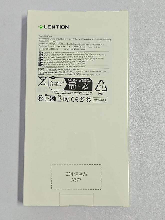 LENTION 3.3FT Long Cable USB C Hub with 4K HDMI, 2 USB 3.0, Card Reader, Aux, Type C Data/Charging Compatible 2024-2016 MacBook Pro, Mac Air/Surface, More, Stable Driver Adapter (CB-C37, Space Gray)-DeskLoop Office