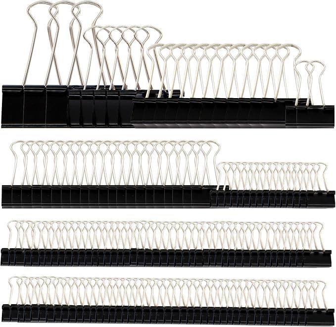 DSTELIN Binder Clips Paper Clamps Assorted Sizes 150 Count, X Small and Micro - Image 6