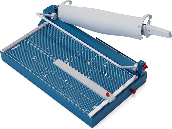 Dahle 567 Premium Guillotine Trimmer, 21" Cut Length, 35 Sheet Capacity, Self-Sharpening Blade, Manual Clamp, w/Safety Guard-DeskLoop Office