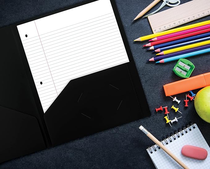 Better Office Products Heavyweight Plastic 2 Pocket Portfolio Folder, Letter - Image 6