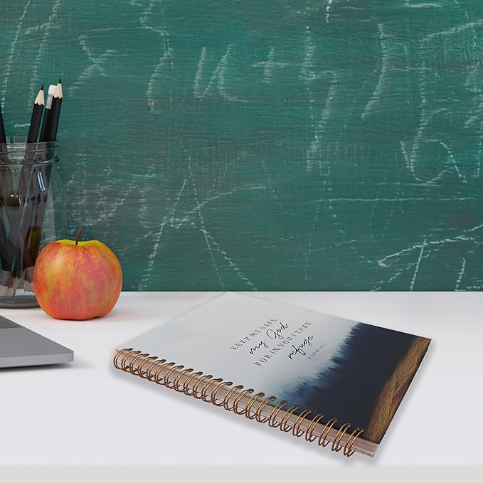 VNWEK Christian Bible Notebook Journal - Christian Gifts for Women Men Faith, Christian Journals for Writing Women, Scripture Journal, Notebook Spiral Bound with, PSALM 16:1 Writing Pads-DeskLoop Office