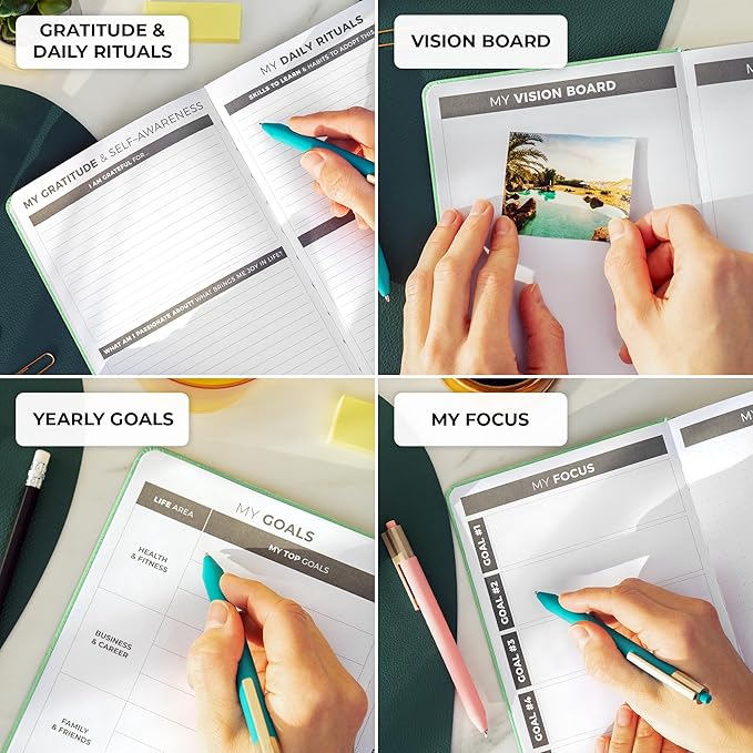 Clever Fox Daily Planner – Undated Planning Notebook with Hourly Schedule & To-Do List – Personal Day Task & Work Organizer, 6 Months (Mint Green)-DeskLoop Office