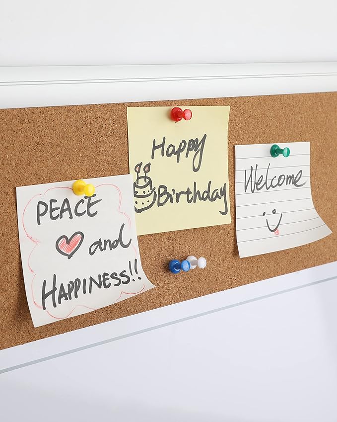 PAPERPAL 280 Assorted Color Push Pins for Cork Board, Colorful Thumb Tacks for Wall Hangings, Pushpins for Office School & Personal Use, Standard Size Push Pin Tacks-DeskLoop Office