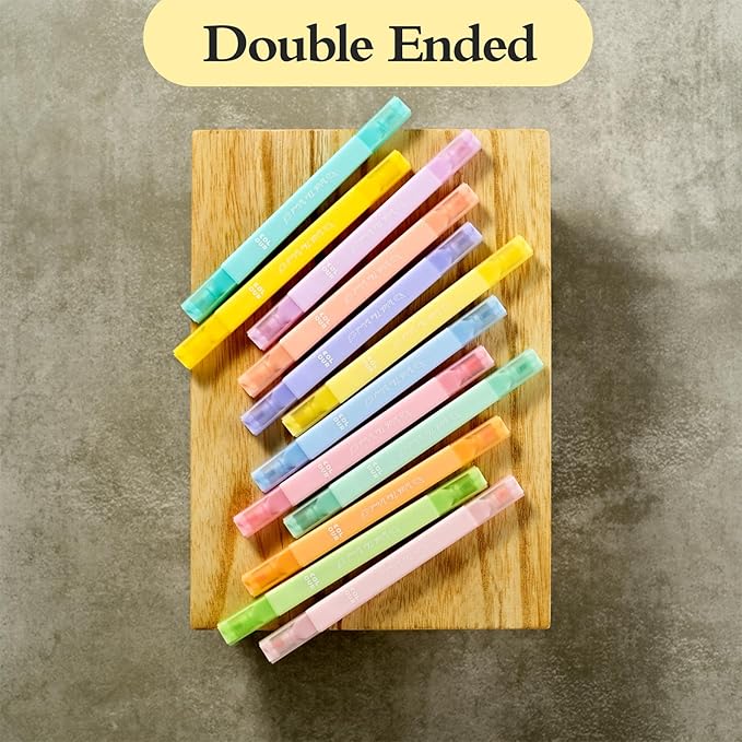 12 Pack Bible Highlighters and Pens No Bleed, Aesthetic Cute Highlighters, Highlighters Assorted Colors Quick Dry Marking Pen Study Journaling Office School Supplies (classical)