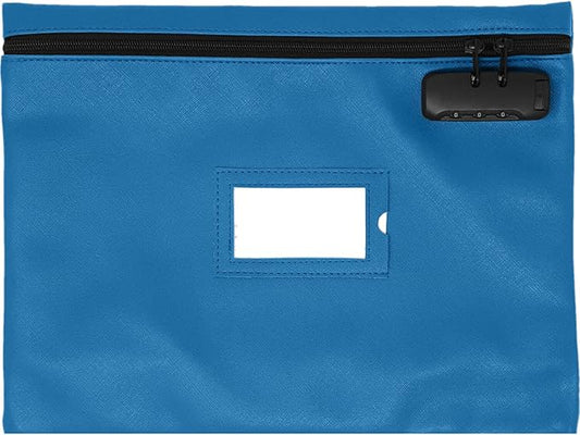 Sky Blue Notary Bag | 14x11 Inch | Locking Document Case | Zipper Closure | Fits Notary Kit, Stamp, Embosser, Ink Pad & Valuables-DeskLoop Office