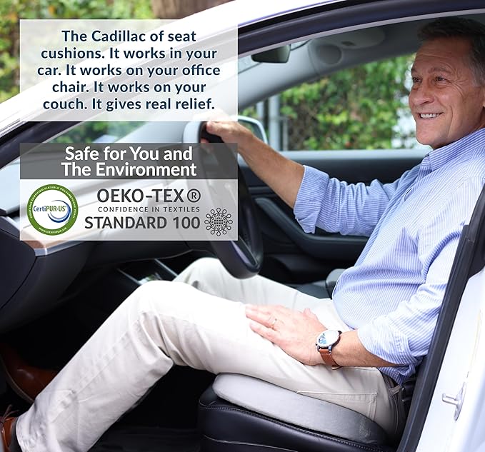 ComfiLife Gel Enhanced Seat Cushion – Office Chair Cushion – Non-Slip Gel & Memory Foam Coccyx Cushion for Tailbone Pain - Desk Chair Car Seat Cushions Driving - Sciatica & Back Pain Relief (Gray)-DeskLoop Office