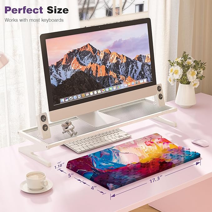 Ospelelf Keyboard Wrist Rest Comfortable Ergonomic Keyboard Stand Riser Holder Pad for Office Home-DeskLoop Office