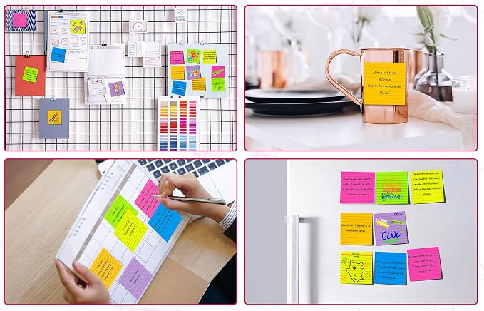 Lined Sticky Notes 4x4 in Post, 6 Bright Colors - Image 7