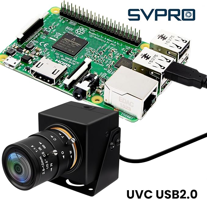 SVPRO Global Shutter USB Camera - 1200P 90FPS High Speed with 2.8-12mm Zoom Lens, Manual Focus Close-up Webcam for Golf Swing, Industrial Camera - USB Plug and Play-DeskLoop Office