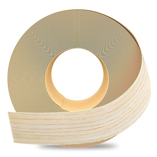 GSCIT Club Oak Edge Banding, 3 inch x 25ft roll of Veneer Edge Banding Preglued Flexible, Real Wood Tape Banding-DeskLoop Office