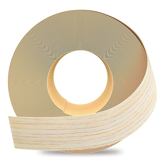GSCIT Club Oak Edge Banding, 3 inch x 25ft roll of Veneer Edge Banding Preglued Flexible, Real Wood Tape Banding-DeskLoop Office