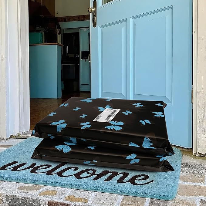 butterfly Poly Mailer 12x15.5 Inch 50 Pcs, Waterproof Shipping Bags for Clothing, Tear-Resistant Mailier Bags, Strong Mailing Bags with Self-Seal-DeskLoop Office
