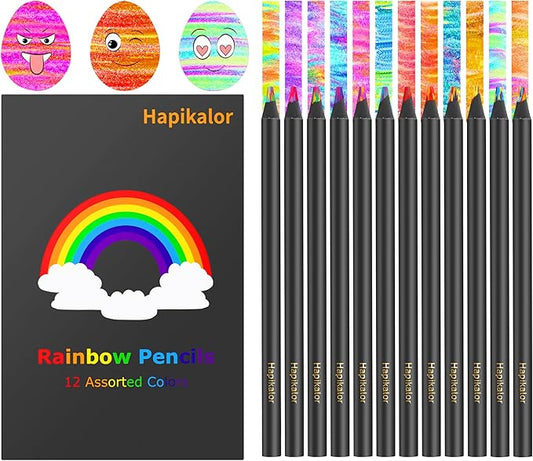 School Supplies for Teachers, 12 Color Rainbow Pencils Colored Pencils for Kid, Drawing School Supplies Fun Art Teen Girl Gifts Trendy Stuff, Art Supplies Stocking Stuffers for Kids-DeskLoop Office