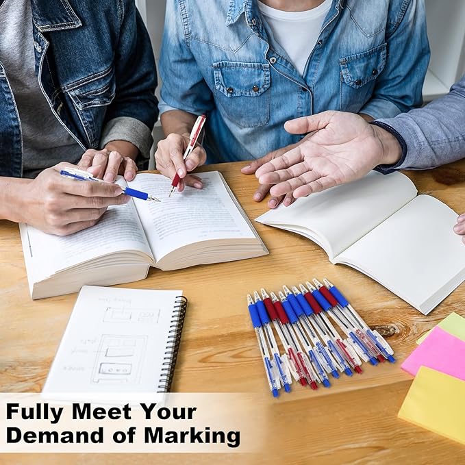 200 Pack Blue Gel Ink Pens Bulk, 1.0mm Retractable Click Point Ballpoint Pens Smooth Writing with Comfortable Grip for Back to School Office Classroom Business Home Work Supplies-DeskLoop Office