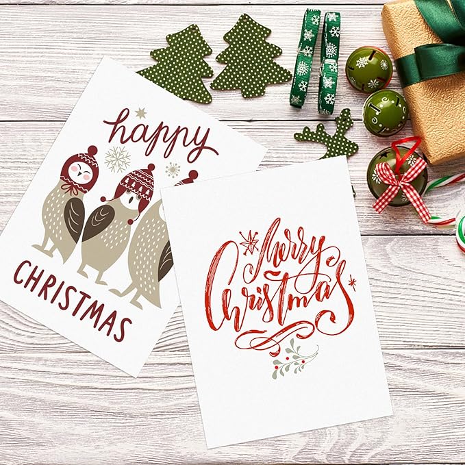 100 Pack White Blank Cardstock 5x8 Thick Paper,Goefun 80lb Flat Cards Stock Printer Paper for Invitations, Postcards, Photos, DIY Card Making-DeskLoop Office